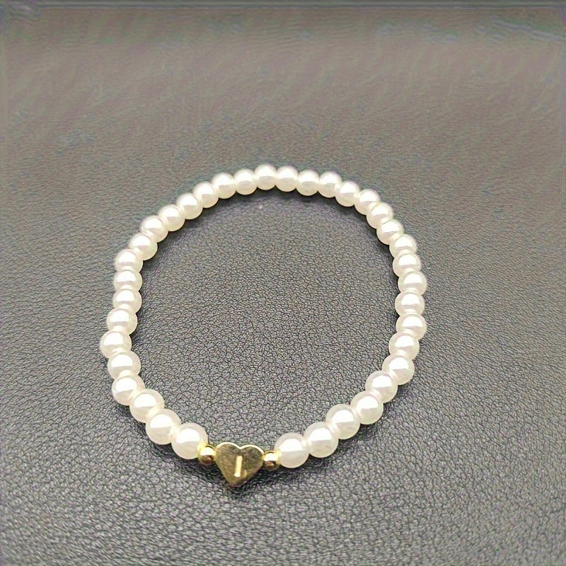Elegancka Bransoletka z Inicjałem w Kształcie Serca (A–Z)