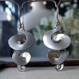 Vintage Spiral Silver Earrings