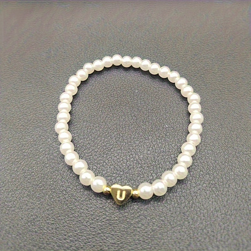 Elegancka Bransoletka z Inicjałem w Kształcie Serca (A–Z)