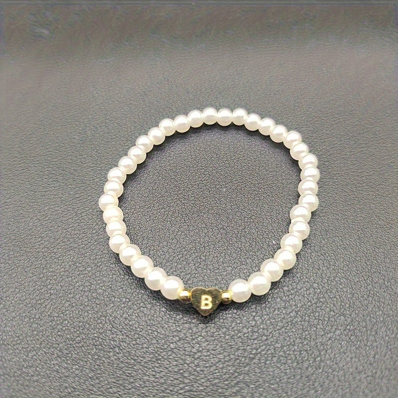 Elegancka Bransoletka z Inicjałem w Kształcie Serca (A–Z)