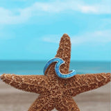 Fala Silver Ring with Blue Opal