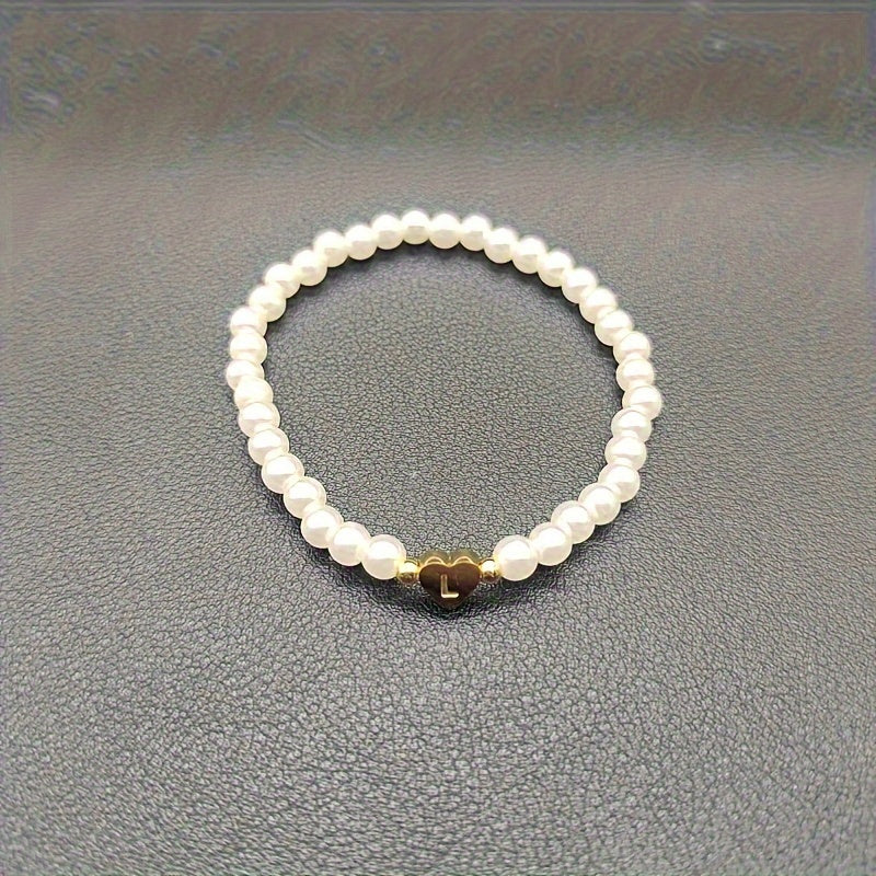 Elegancka Bransoletka z Inicjałem w Kształcie Serca (A–Z)