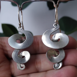 Vintage Spiral Silver Earrings