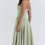 Sigrid | Vestido Midi Bustier Sin Mangas
