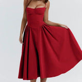 Sigrid | Vestido Midi Bustier Sin Mangas