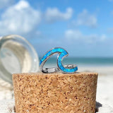 Fala Silver Ring with Blue Opal