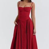 Sigrid | Vestido Midi Bustier Sin Mangas