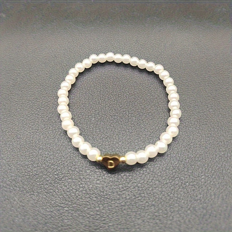 Elegancka Bransoletka z Inicjałem w Kształcie Serca (A–Z)