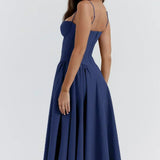 Sigrid | Vestido Midi Bustier Sin Mangas
