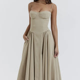 Sigrid | Vestido Midi Bustier Sin Mangas