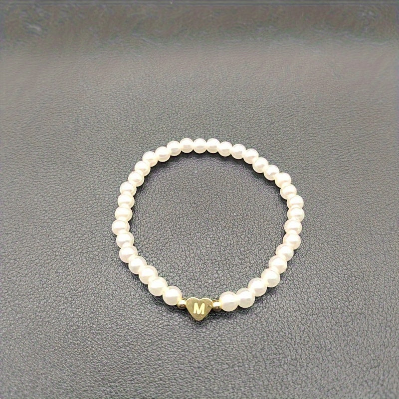 Elegancka Bransoletka z Inicjałem w Kształcie Serca (A–Z)