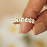 Marguerite Ring – Silver & Painted Elegance