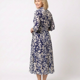 Claire | Vestido Midi de Manga Larga con Cinturón Elegante