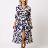 Claire | Vestido Midi de Manga Larga con Cinturón Elegante