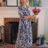 Claire | Vestido Midi de Manga Larga con Cinturón Elegante