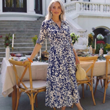 Claire | Vestido Midi de Manga Larga con Cinturón Elegante