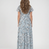 Noémie | Vestido Maxi de Chifón con Estampado Floral