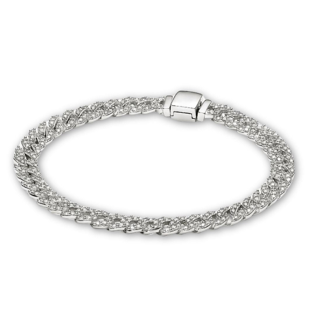 Kubańska Bransoletka z Moissanitem