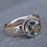 Vintage Forged Ring with Pure Zirconia