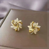 Opal White Stud Earrings
