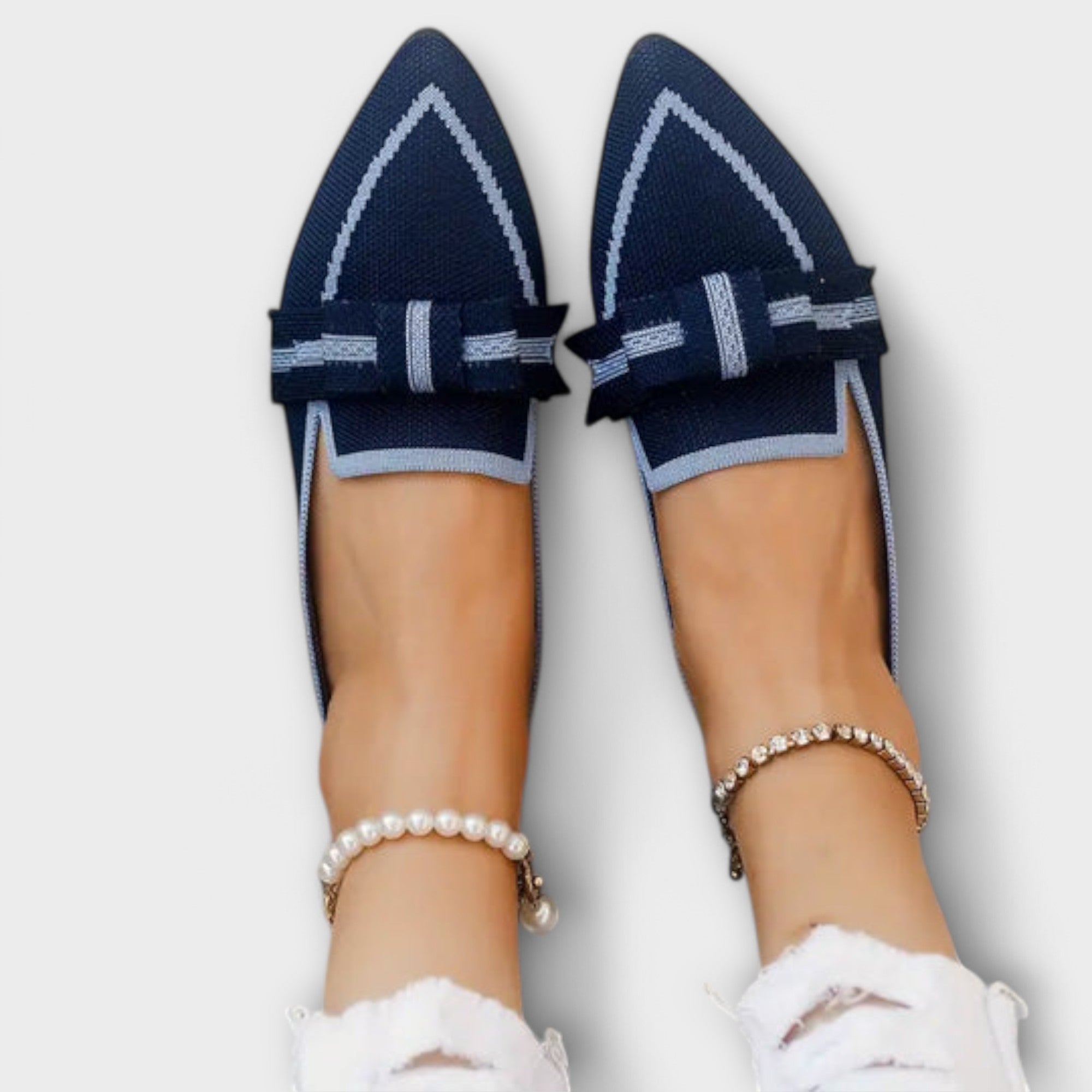 Dalva - Zapatos Planos Femeninos con Adorno de Lazo
