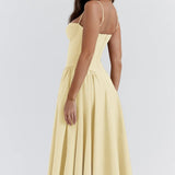 Sigrid | Vestido Midi Bustier Sin Mangas