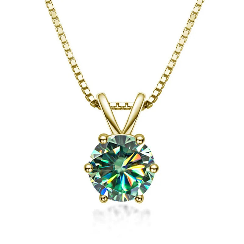 Elegancka Kolia z Moissanitem w Stylu Solitaire