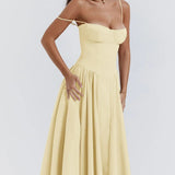 Sigrid | Vestido Midi Bustier Sin Mangas