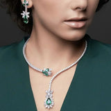 Vintage Kwiatowa Emerald Jewel