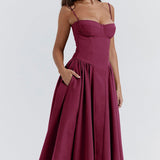 Sigrid | Vestido Midi Bustier Sin Mangas
