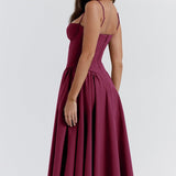 Sigrid | Vestido Midi Bustier Sin Mangas