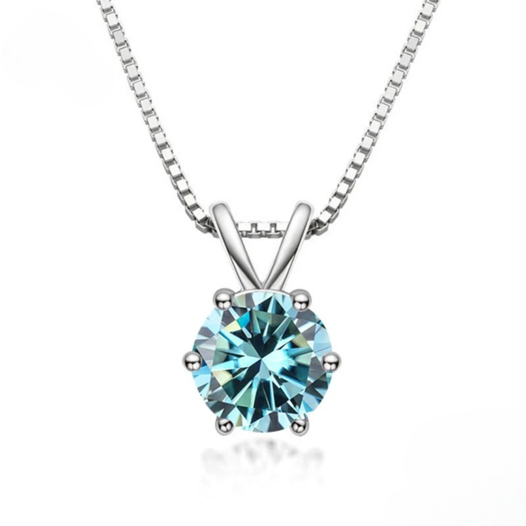 Elegancka Kolia z Moissanitem w Stylu Solitaire