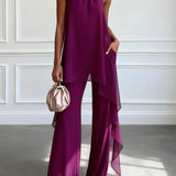 Viola | Elegante Conjunto Halter con Pantalones