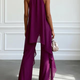 Viola | Elegante Conjunto Halter con Pantalones