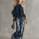 Élise | Conjunto Elegante y Liviano con Blusa Suelta y Pantalones Anchos