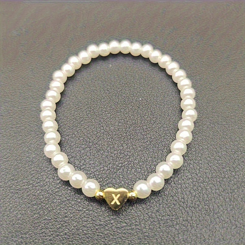 Elegancka Bransoletka z Inicjałem w Kształcie Serca (A–Z)