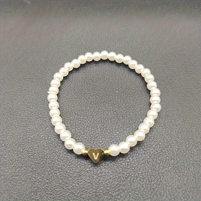 Elegancka Bransoletka z Inicjałem w Kształcie Serca (A–Z)