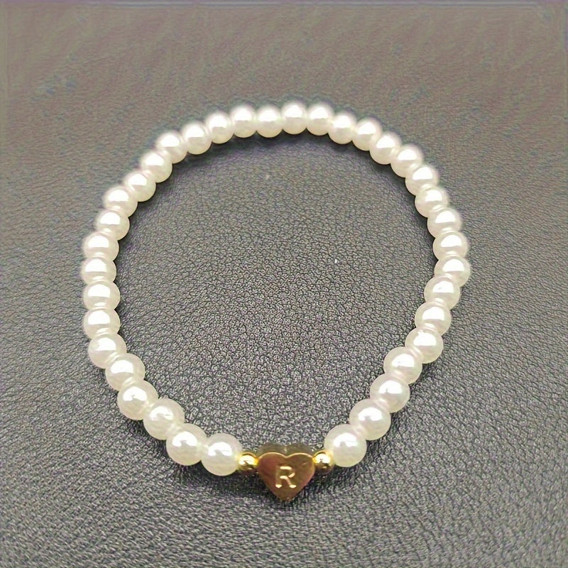 Elegancka Bransoletka z Inicjałem w Kształcie Serca (A–Z)