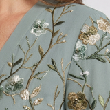 Élodie | Vestido Largo Bordado con Escote en V