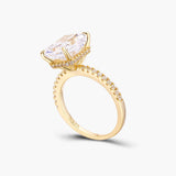 Pierścionek solitaire z lśniącym diamentem