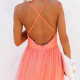Ginevra | Vestido Largo en Coral Radiante