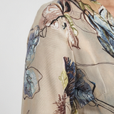 Caroline | Vestido Maxi Floral con Mangas Tres Cuartos