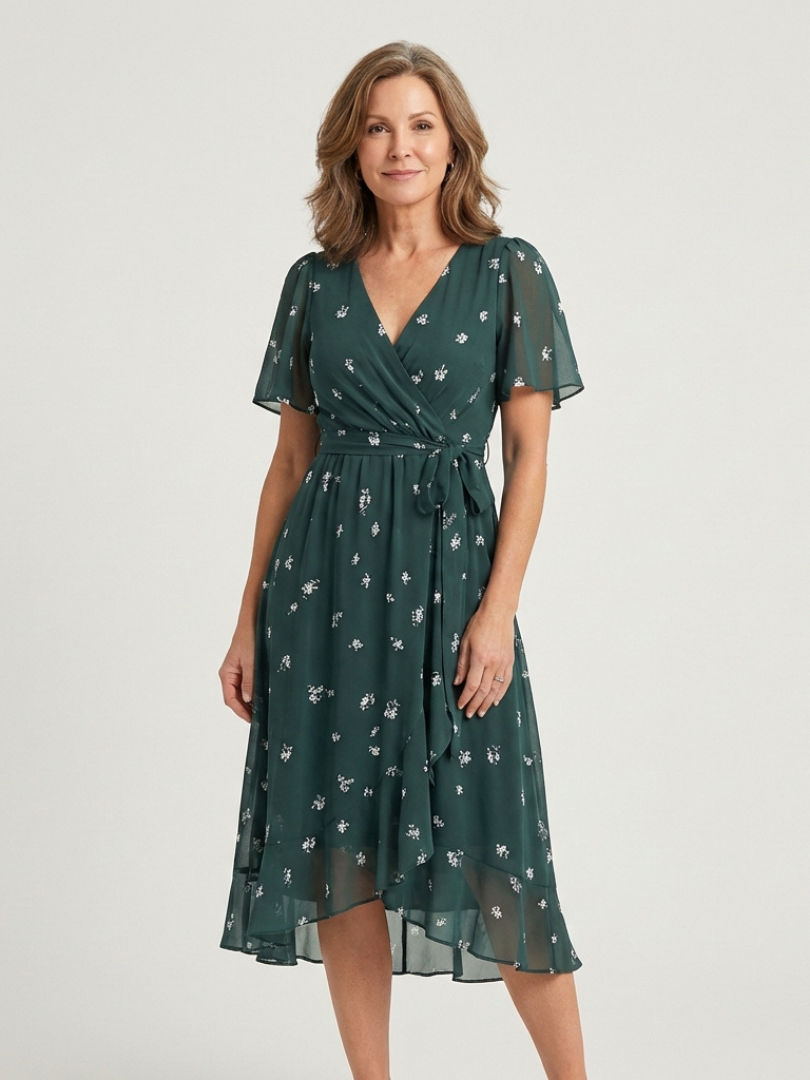 Chloé | Vestido Midi de Diseño Abstracto